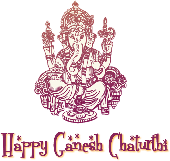 Ganesh Drawing Crown - Happy Ganesh Chaturthi Clipart (600x600), Png Download