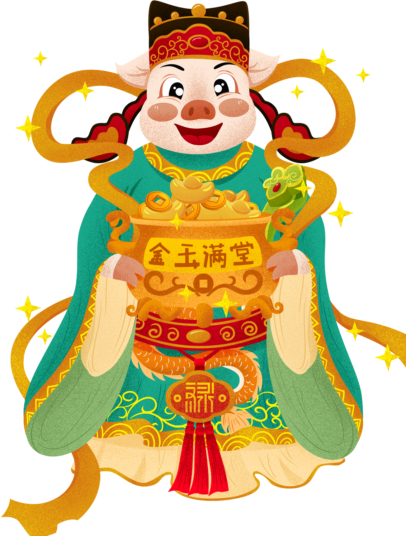 Jin Yu Man Tang Chinese Style Tradition Fu Pig New - Illustration (2000x2000), Png Download