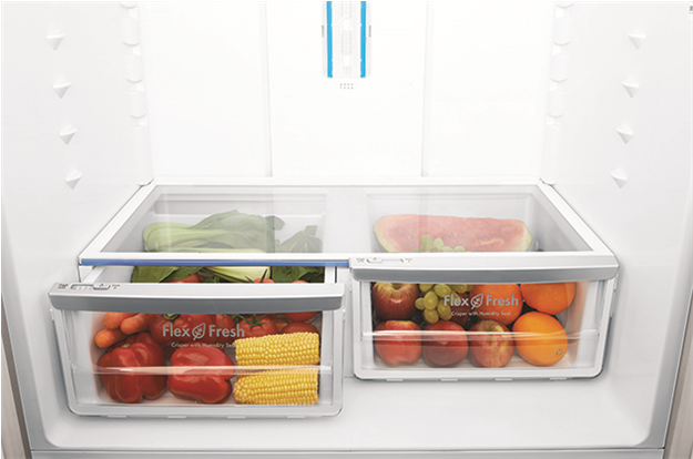 Whe6060sa Crispers - Westinghouse 605l French Door Fridge (624x520), Png Download